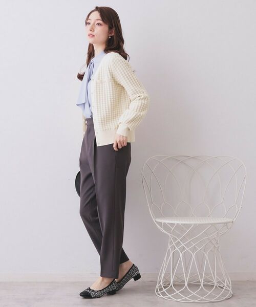 index / インデックス カーディガン・ボレロ | チェックジャカードカーディガン【洗濯機OK】 | 詳細3