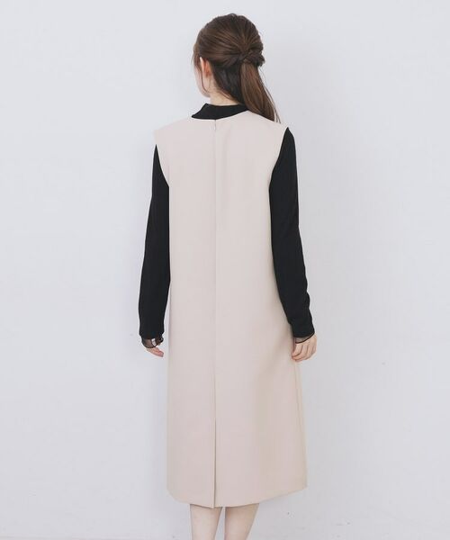 index / インデックス ミニ丈・ひざ丈ワンピース | キーネックジャンスカ【洗濯機OK/防シワ/イージーアイロン】 | 詳細15