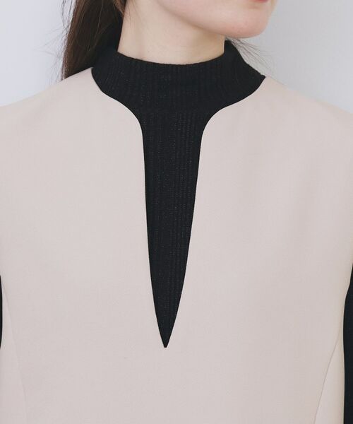 index / インデックス ミニ丈・ひざ丈ワンピース | キーネックジャンスカ【洗濯機OK/防シワ/イージーアイロン】 | 詳細16