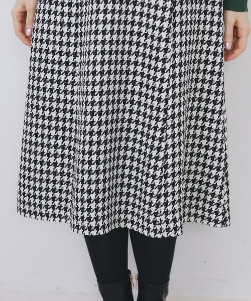 index / インデックス ミニ丈・ひざ丈ワンピース | ラメスパンコール千鳥柄ジャンスカ【洗濯機OK/イージーアイロン】 | 詳細19