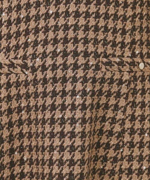 index / インデックス ミニ丈・ひざ丈ワンピース | ラメスパンコール千鳥柄ジャンスカ【洗濯機OK/イージーアイロン】 | 詳細4