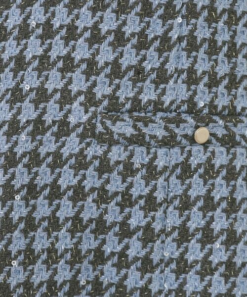 index / インデックス ミニ丈・ひざ丈ワンピース | ラメスパンコール千鳥柄ジャンスカ【洗濯機OK/イージーアイロン】 | 詳細8