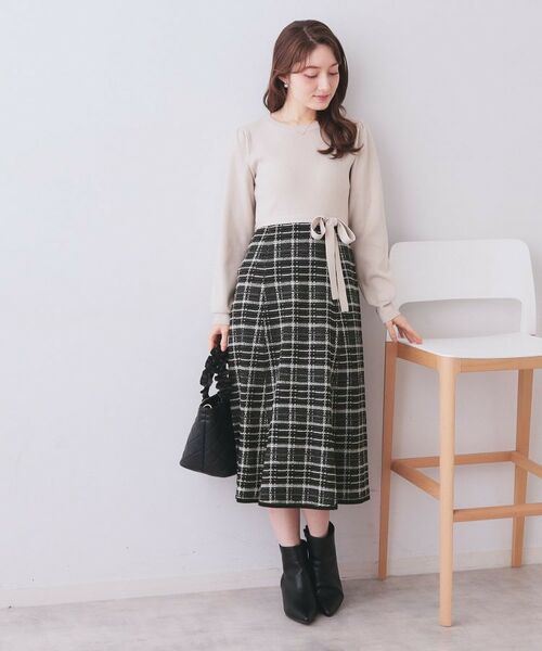 index / インデックス ロング・マキシ丈ワンピース | チェックラメジャカードニットワンピース | 詳細10