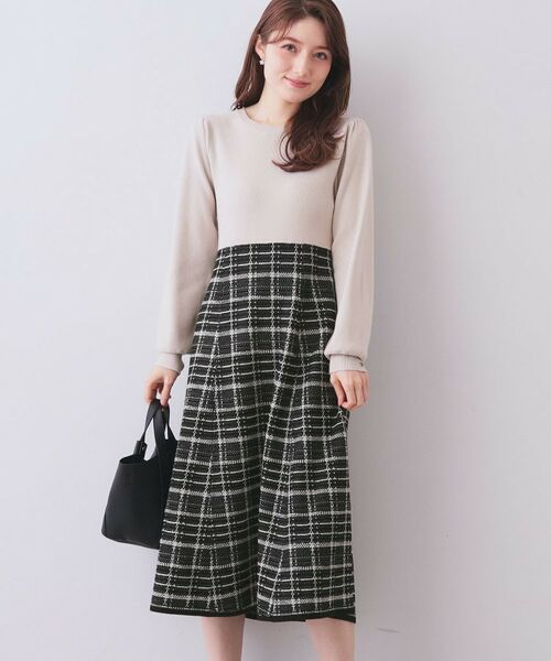 index / インデックス ロング・マキシ丈ワンピース | チェックラメジャカードニットワンピース | 詳細11