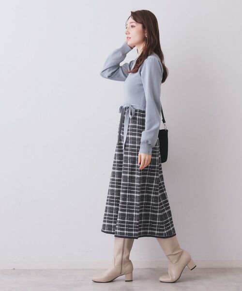 index / インデックス ロング・マキシ丈ワンピース | チェックラメジャカードニットワンピース | 詳細18