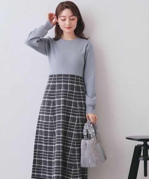 index / インデックス ロング・マキシ丈ワンピース | チェックラメジャカードニットワンピース | 詳細19