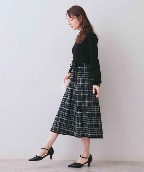 index / インデックス ロング・マキシ丈ワンピース | チェックラメジャカードニットワンピース | 詳細3