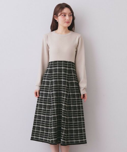 index / インデックス ロング・マキシ丈ワンピース | チェックラメジャカードニットワンピース | 詳細30