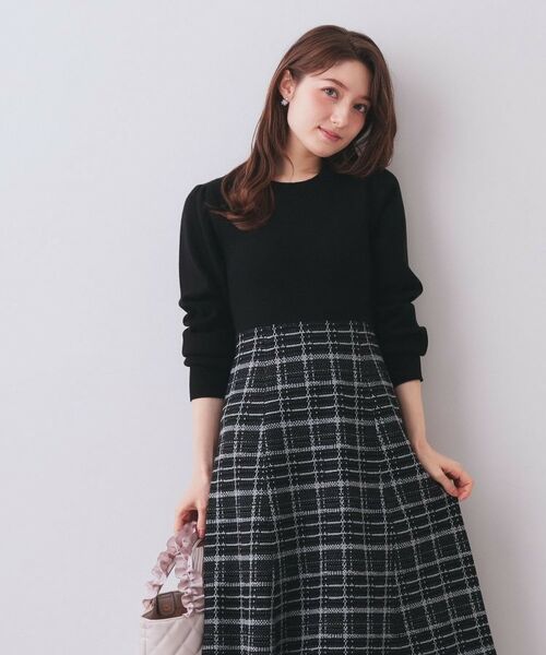 index / インデックス ロング・マキシ丈ワンピース | チェックラメジャカードニットワンピース | 詳細4