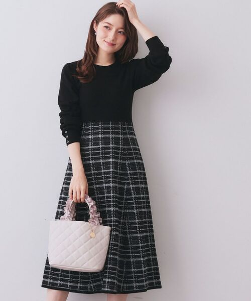 index / インデックス ロング・マキシ丈ワンピース | チェックラメジャカードニットワンピース | 詳細5