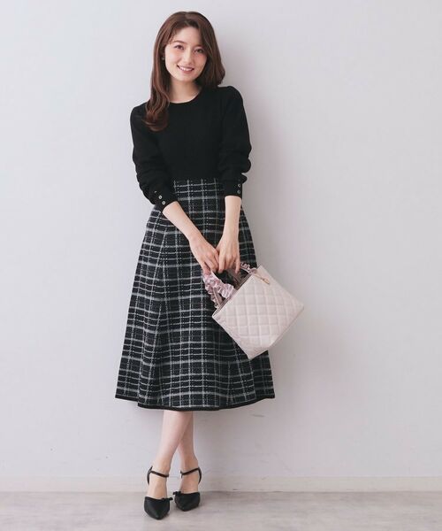 index / インデックス ロング・マキシ丈ワンピース | チェックラメジャカードニットワンピース | 詳細6