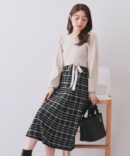 index / インデックス ロング・マキシ丈ワンピース | チェックラメジャカードニットワンピース | 詳細8