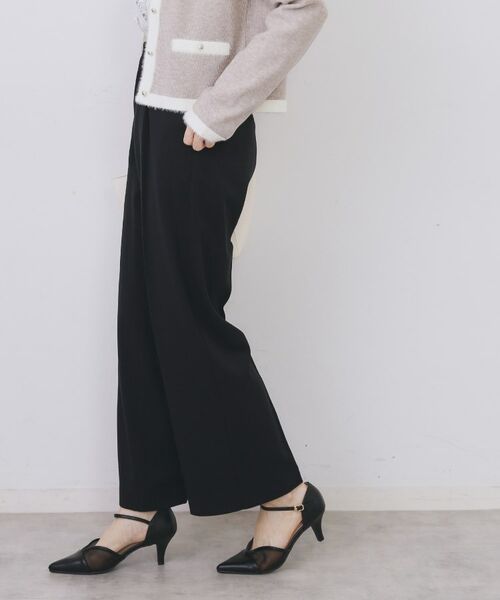 index / インデックス パンツ | 裏起毛ストレッチワイドパンツ【洗濯機OK/イージーアイロン】 | 詳細5