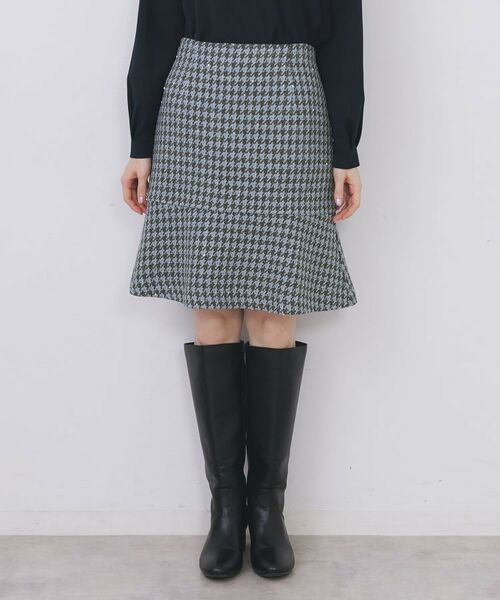 index / インデックス ミニ・ひざ丈スカート | ラメスパンコール千鳥柄ペプラムミニスカート【洗濯機OK/イージーアイロン】 | 詳細13