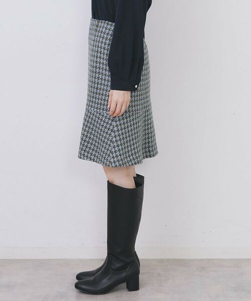 index / インデックス ミニ・ひざ丈スカート | ラメスパンコール千鳥柄ペプラムミニスカート【洗濯機OK/イージーアイロン】 | 詳細14