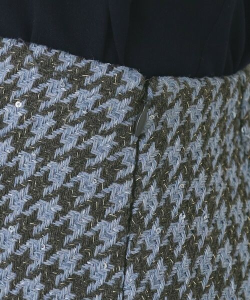 index / インデックス ミニ・ひざ丈スカート | ラメスパンコール千鳥柄ペプラムミニスカート【洗濯機OK/イージーアイロン】 | 詳細17