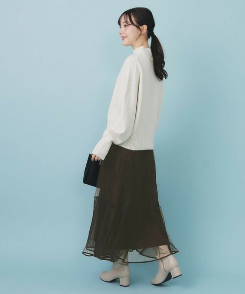 index / インデックス ロング・マキシ丈スカート | リバーシブルチュールティアードフレアスカート【洗濯機可OK】 | 詳細12