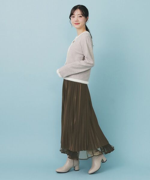 index / インデックス ロング・マキシ丈スカート | リバーシブルチュールティアードフレアスカート【洗濯機可OK】 | 詳細14