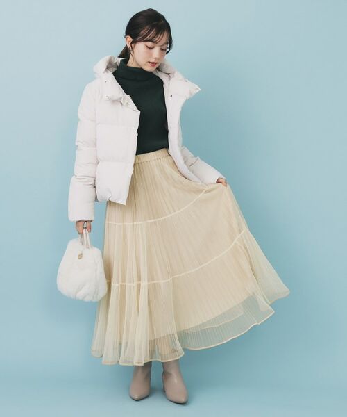 index / インデックス ロング・マキシ丈スカート | リバーシブルチュールティアードフレアスカート【洗濯機可OK】 | 詳細21