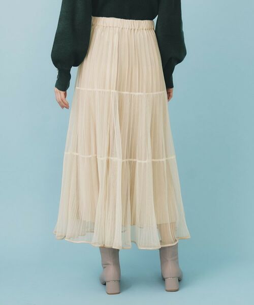 index / インデックス ロング・マキシ丈スカート | リバーシブルチュールティアードフレアスカート【洗濯機可OK】 | 詳細27