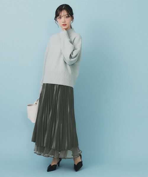 index / インデックス ロング・マキシ丈スカート | リバーシブルチュールティアードフレアスカート【洗濯機可OK】 | 詳細6