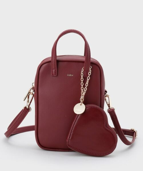 index / インデックス ショルダーバッグ | 【2WAY】ハートポーチ付きミニショルダーバッグ | 詳細8