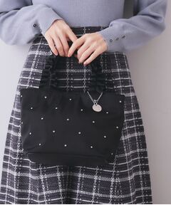 index / インデックス トートバッグ | 持ち手フリルビジューミドルトートバッグ【2WAY】