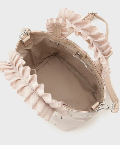 index / インデックス トートバッグ | 持ち手フリルビジューミドルトートバッグ【2WAY】 | 詳細15