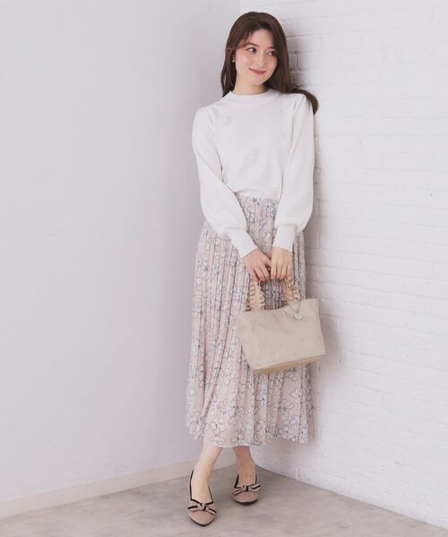 index / インデックス トートバッグ | 持ち手フリルビジューミドルトートバッグ【2WAY】 | 詳細5