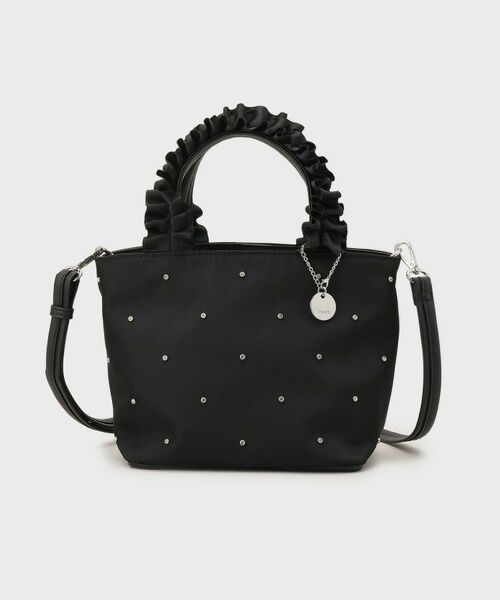 index / インデックス トートバッグ | 持ち手フリルビジューミドルトートバッグ【2WAY】 | 詳細8