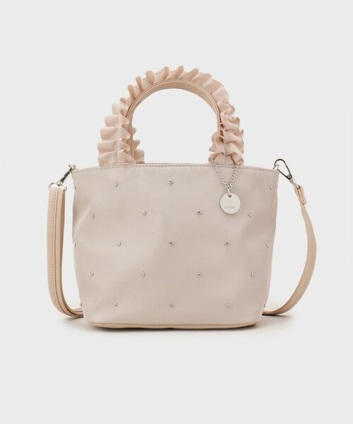 index / インデックス トートバッグ | 持ち手フリルビジューミドルトートバッグ【2WAY】 | 詳細9