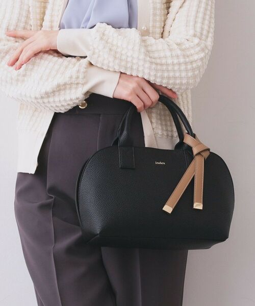 index / インデックス ボストンバッグ | 軽量合皮バイカラーミドルボストンバッグ【2WAY】 | 詳細1