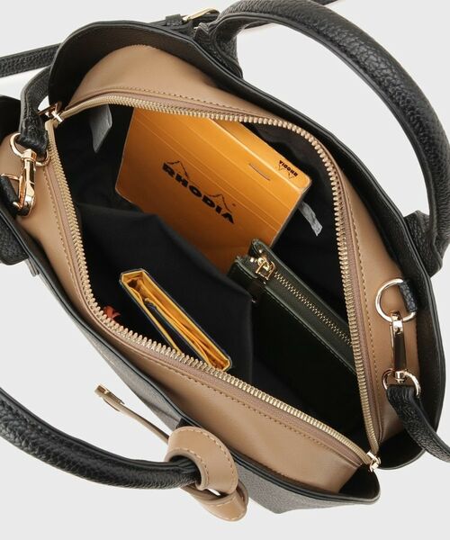 index / インデックス ボストンバッグ | 軽量合皮バイカラーミドルボストンバッグ【2WAY】 | 詳細11
