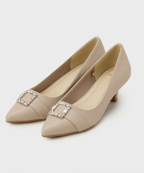 index / インデックス パンプス | ビジューデザインポインテッドパンプス(グレージュ(050))