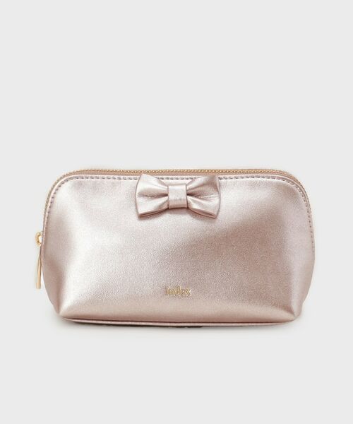 index / インデックス ポーチ | ラメ合皮リボンポーチ | 詳細1
