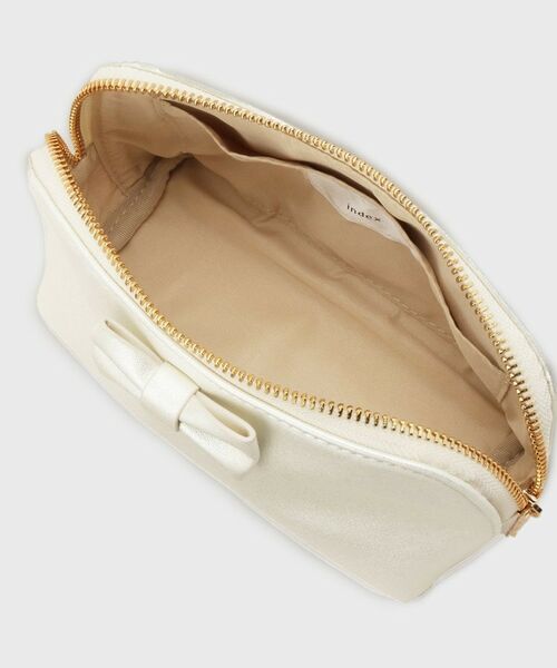 index / インデックス ポーチ | ラメ合皮リボンポーチ | 詳細5