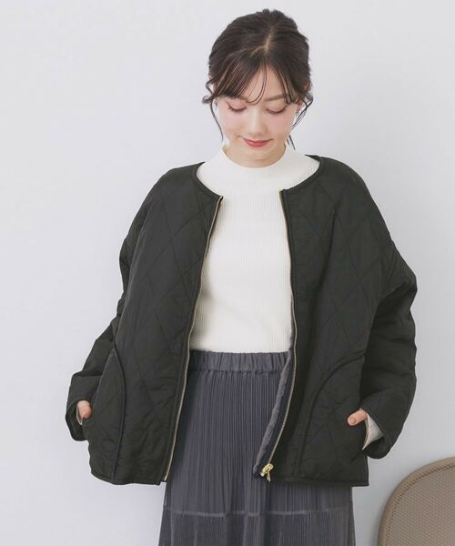 index / インデックス レザーブルゾン・ジャケット | リバーシブル キルティングファーブルゾン【洗濯機OK】 | 詳細10