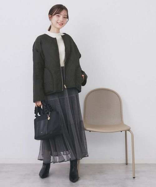 index / インデックス レザーブルゾン・ジャケット | リバーシブル キルティングファーブルゾン【洗濯機OK】 | 詳細13