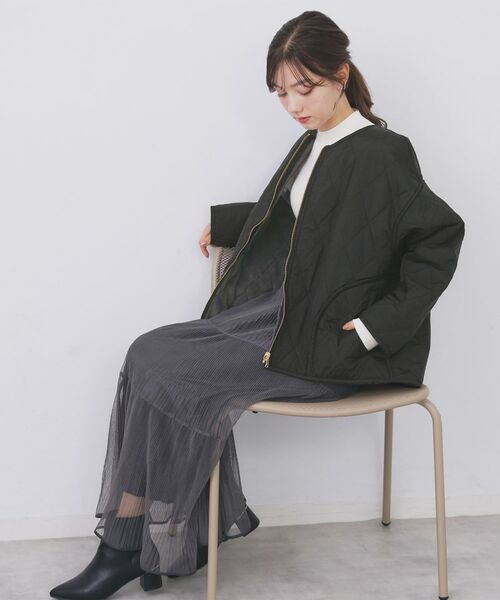 index / インデックス レザーブルゾン・ジャケット | リバーシブル キルティングファーブルゾン【洗濯機OK】 | 詳細14