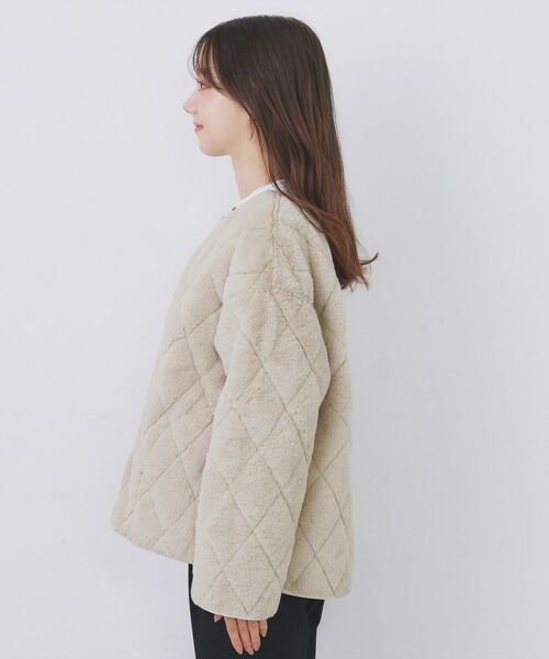 index / インデックス レザーブルゾン・ジャケット | リバーシブル キルティングファーブルゾン【洗濯機OK】 | 詳細18