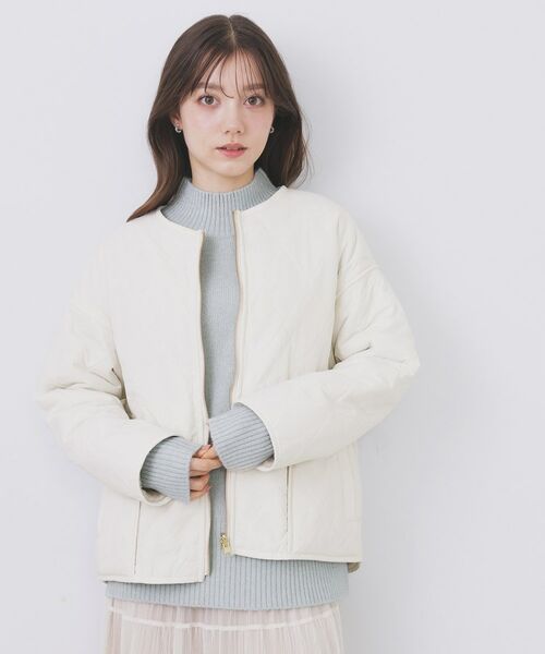 index / インデックス レザーブルゾン・ジャケット | リバーシブル キルティングファーブルゾン【洗濯機OK】 | 詳細2