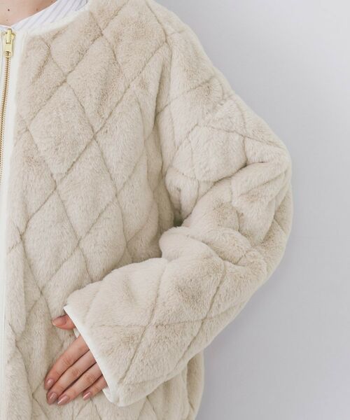 index / インデックス レザーブルゾン・ジャケット | リバーシブル キルティングファーブルゾン【洗濯機OK】 | 詳細21