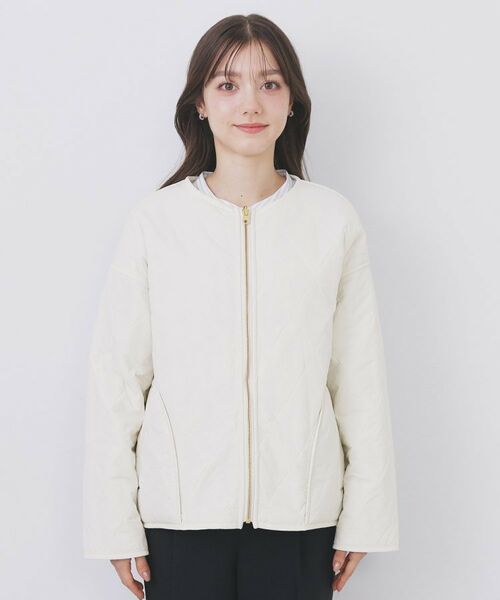 index / インデックス レザーブルゾン・ジャケット | リバーシブル キルティングファーブルゾン【洗濯機OK】 | 詳細24