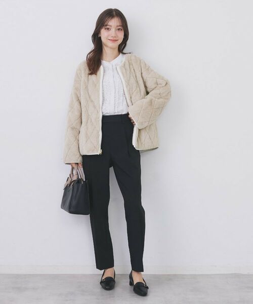 index / インデックス レザーブルゾン・ジャケット | リバーシブル キルティングファーブルゾン【洗濯機OK】 | 詳細4