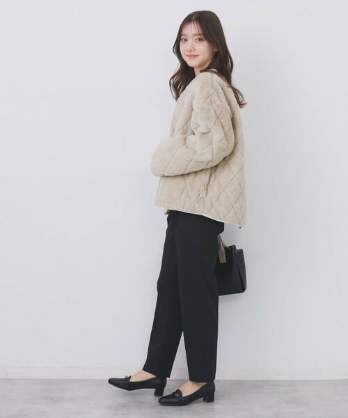 index / インデックス レザーブルゾン・ジャケット | リバーシブル キルティングファーブルゾン【洗濯機OK】 | 詳細5