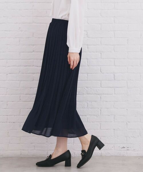 index / インデックス ロング・マキシ丈スカート | 選べる丈 シフォンプリーツスカート【洗濯機OK/イージーアイロン/防シワ】 | 詳細12