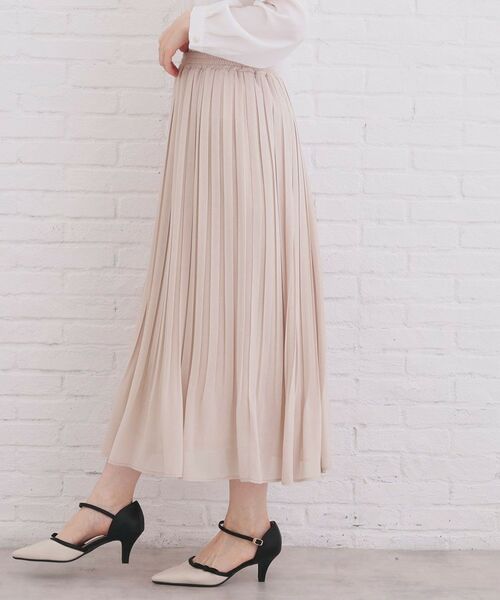 index / インデックス ロング・マキシ丈スカート | 選べる丈 シフォンプリーツスカート【洗濯機OK/イージーアイロン/防シワ】 | 詳細2