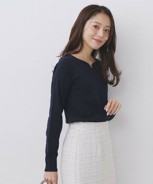 index / インデックス ニット・セーター | ゴールドパーツ付きハートネックニット【洗濯機OK】 | 詳細13