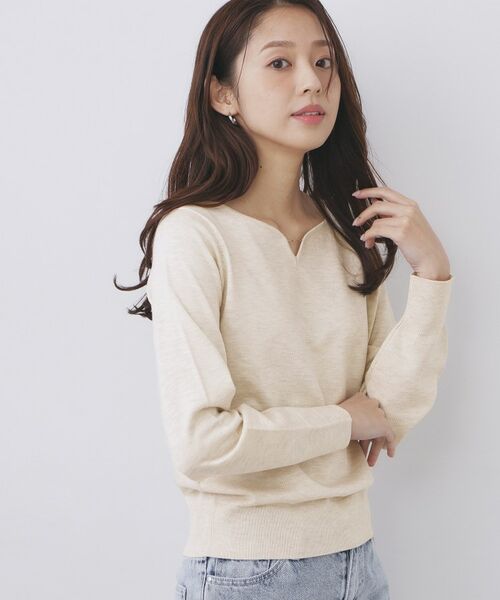 index / インデックス ニット・セーター | ゴールドパーツ付きハートネックニット【洗濯機OK】 | 詳細17