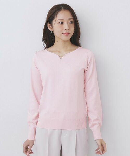 index / インデックス ニット・セーター | ゴールドパーツ付きハートネックニット【洗濯機OK】 | 詳細21